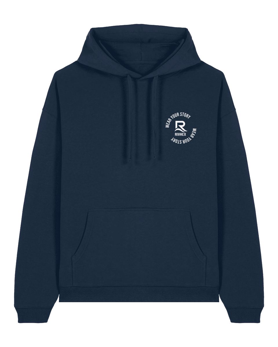 Sweat-shirt à capuche RIVHEX® unisexe en coton-bio "Hexahood" - RIVHEX SHOP