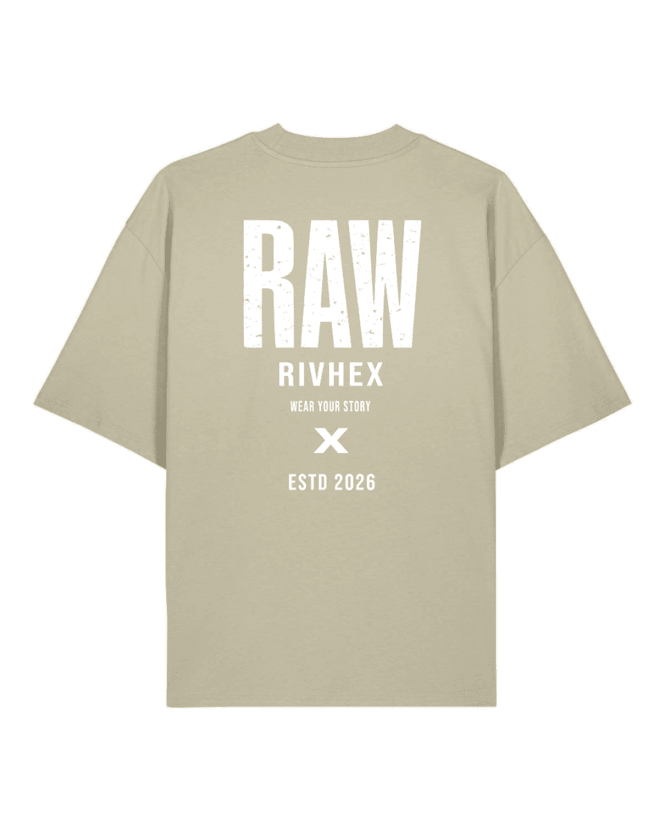 T-shirt RIVHEX® oversize "RAW" - RIVHEX SHOP