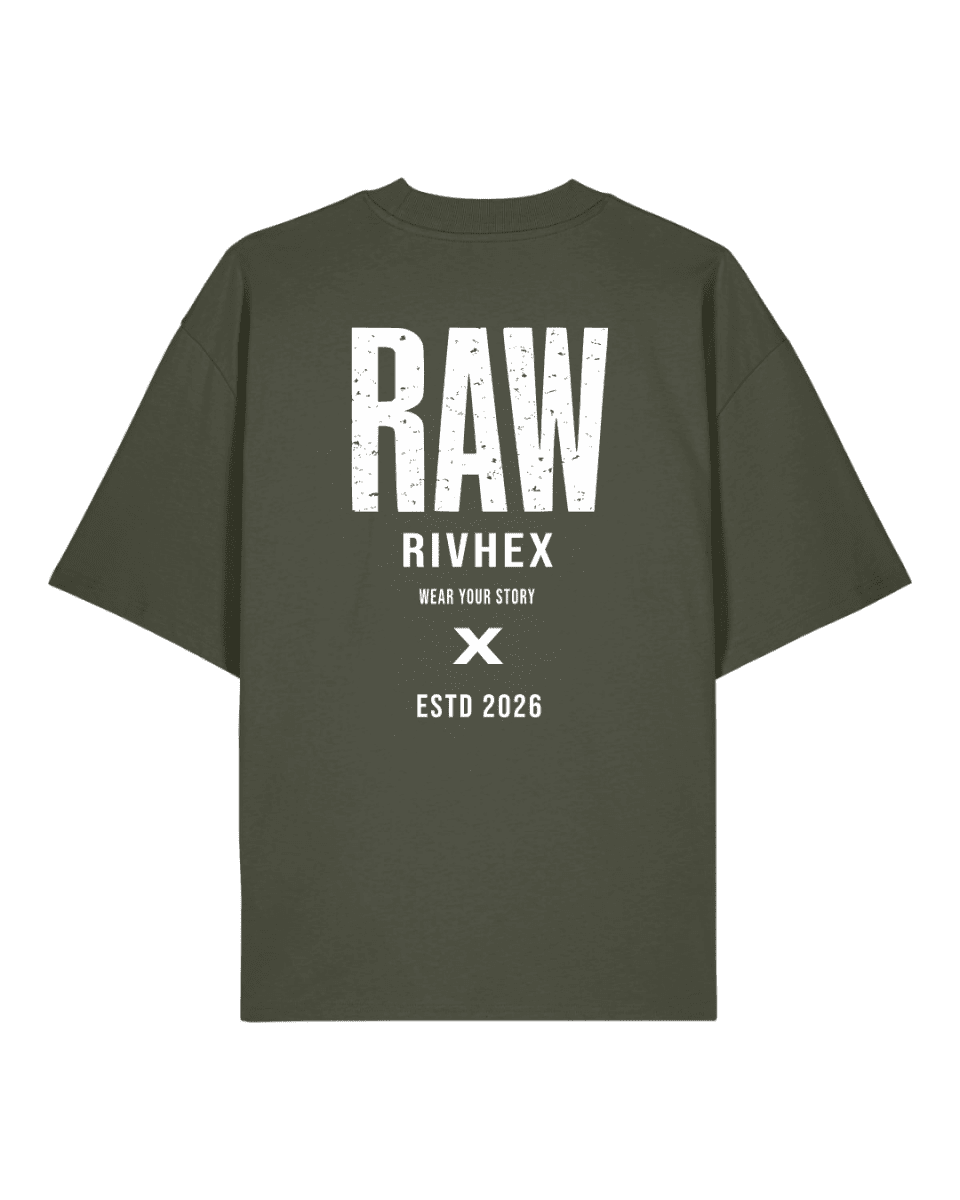 T-shirt RIVHEX® oversize "RAW" - RIVHEX SHOP
