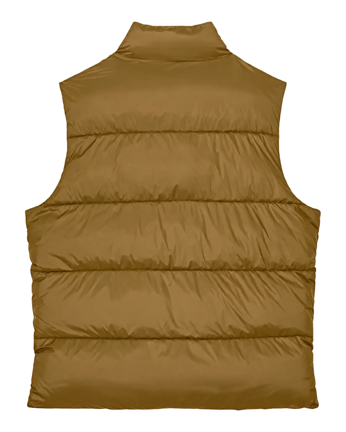 Veste sans manches unisexe L’Escapade RIVHEX Bronze, vue de dos, matelassage et col montant