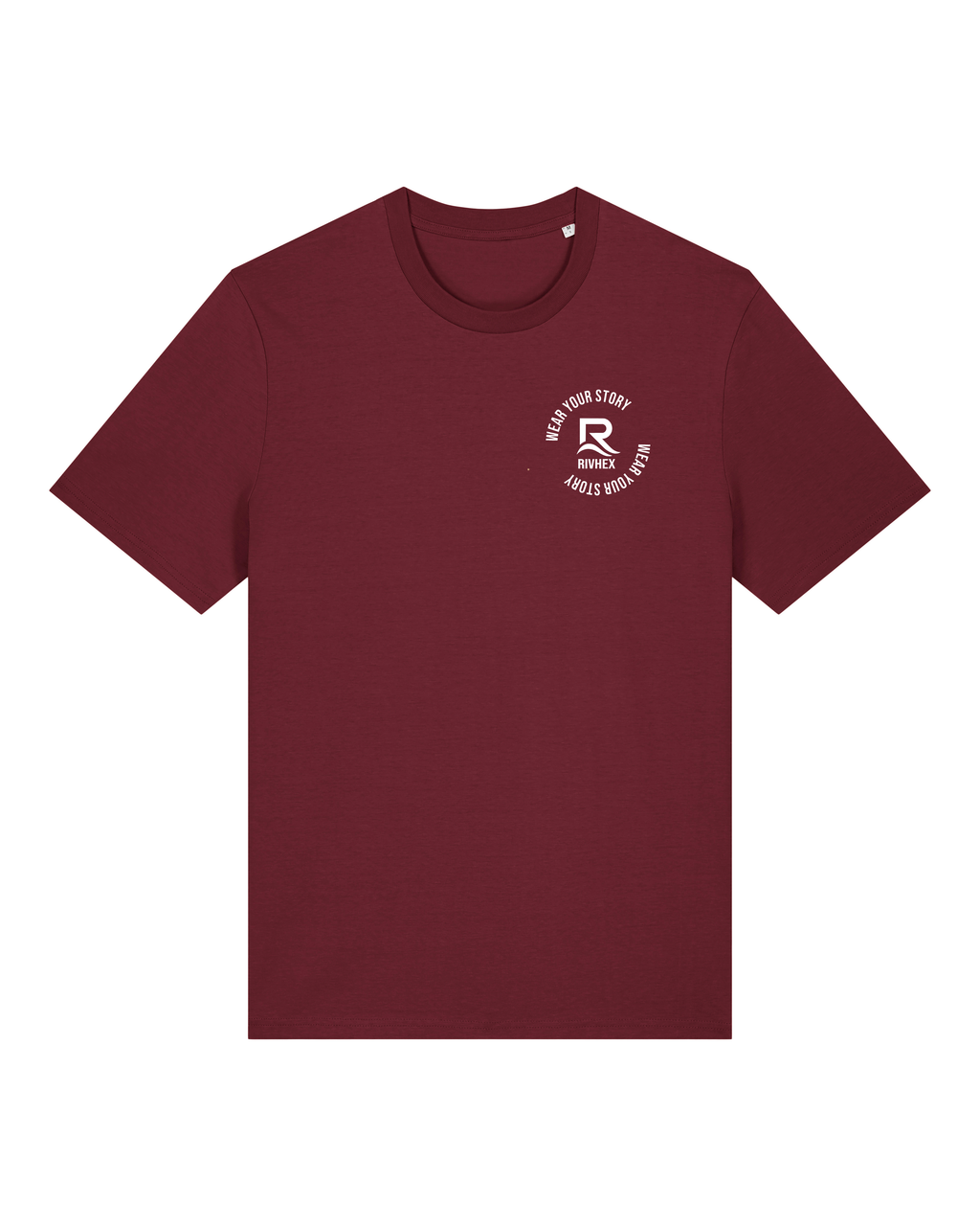 T-shirt RIVHEX HexaCore en coton bio unisexe – coloris bordeaux