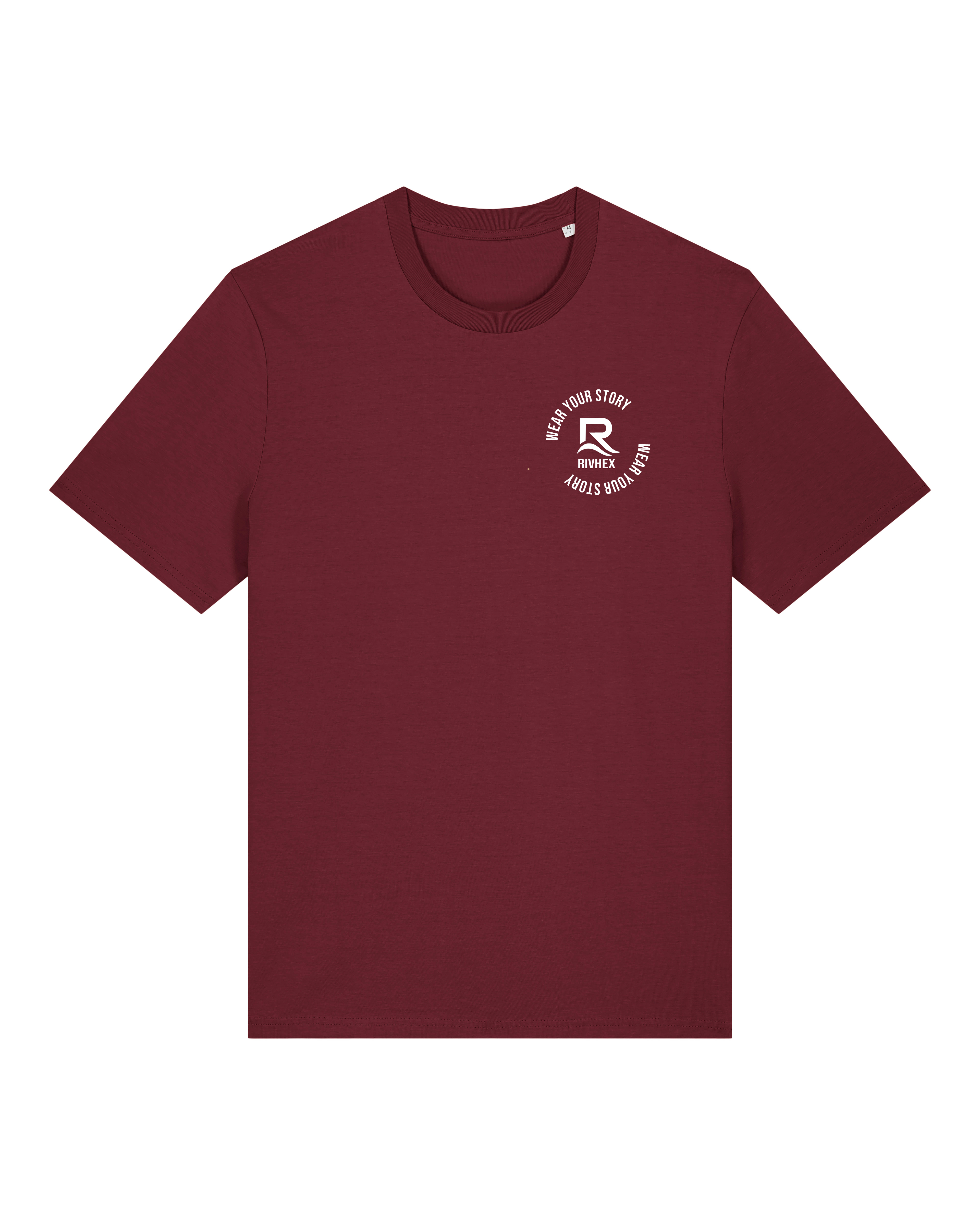T-shirt RIVHEX HexaCore en coton bio unisexe – coloris bordeaux