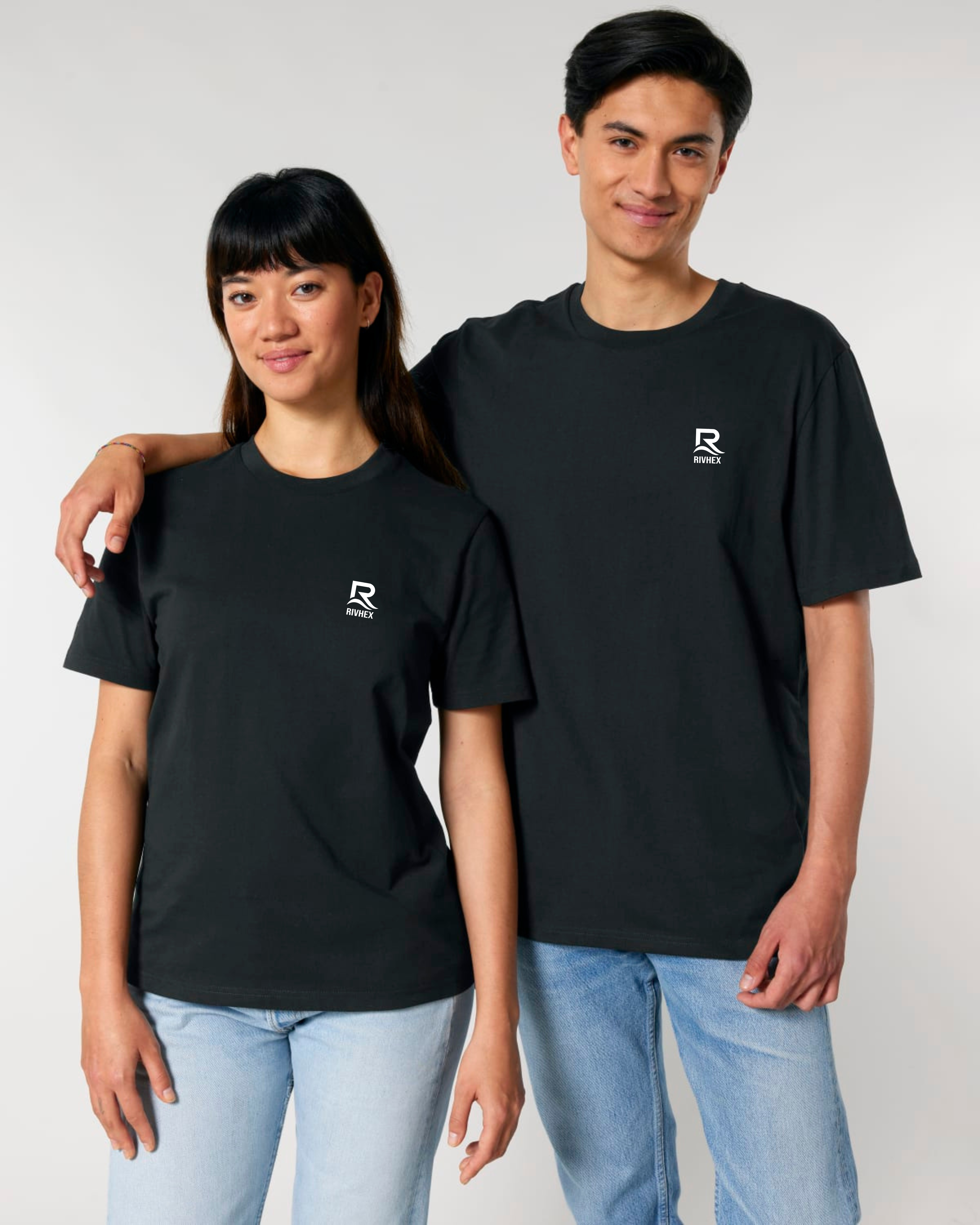 T-shirt RIVHEX Hexaflow en coton bio unisexe – duo de coloris