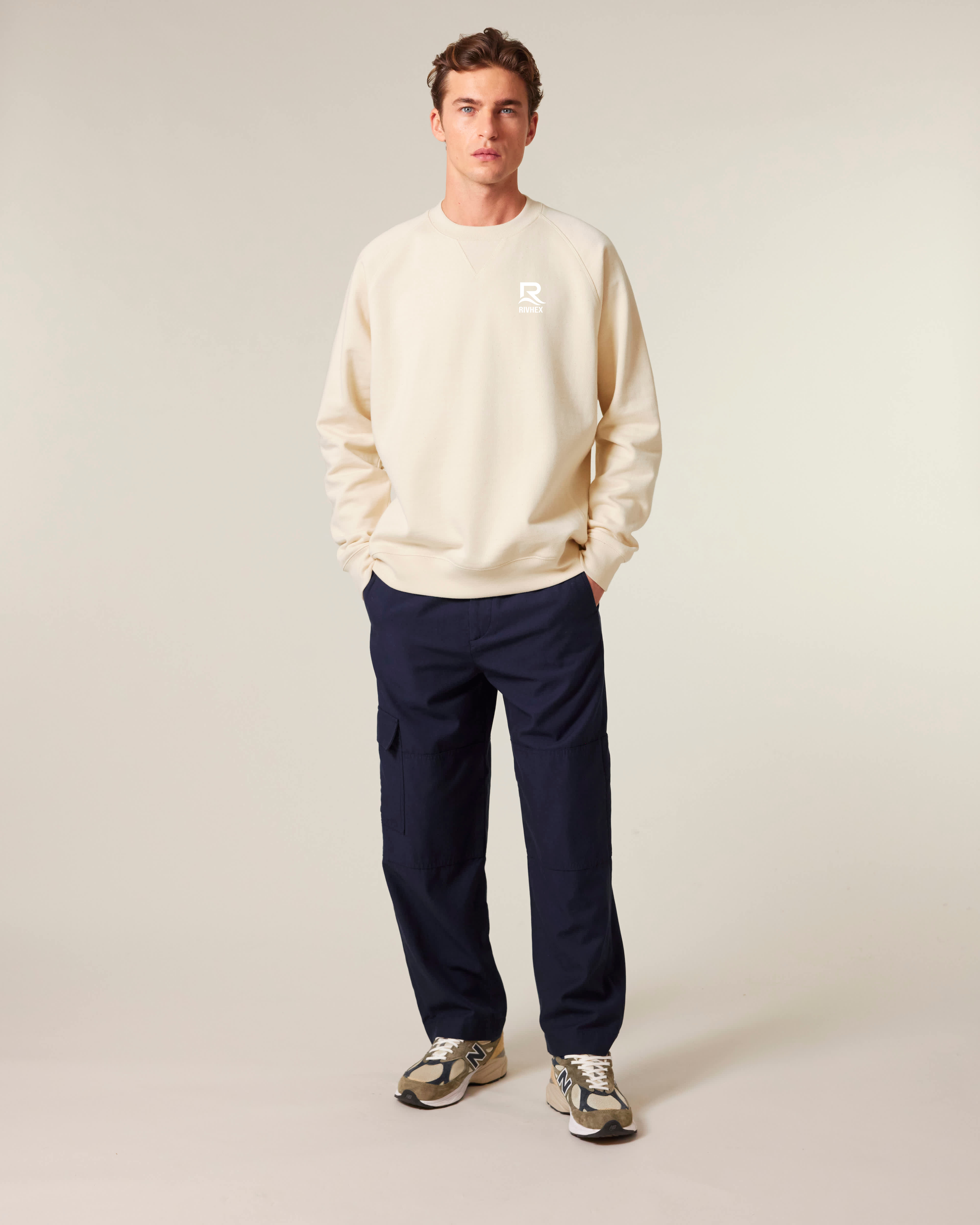 Sweat RIVHEX Rivage en coton bio unisexe – coloris crème