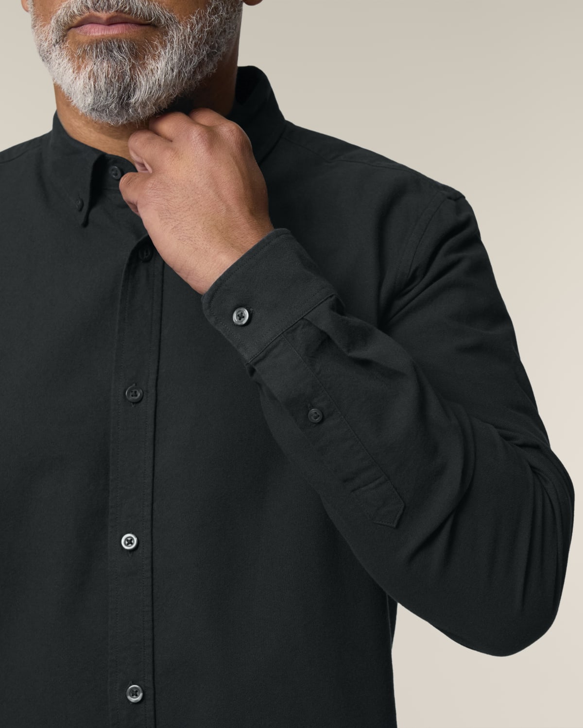 Chemise homme RIVHEX® Oxford en coton-bio brodé