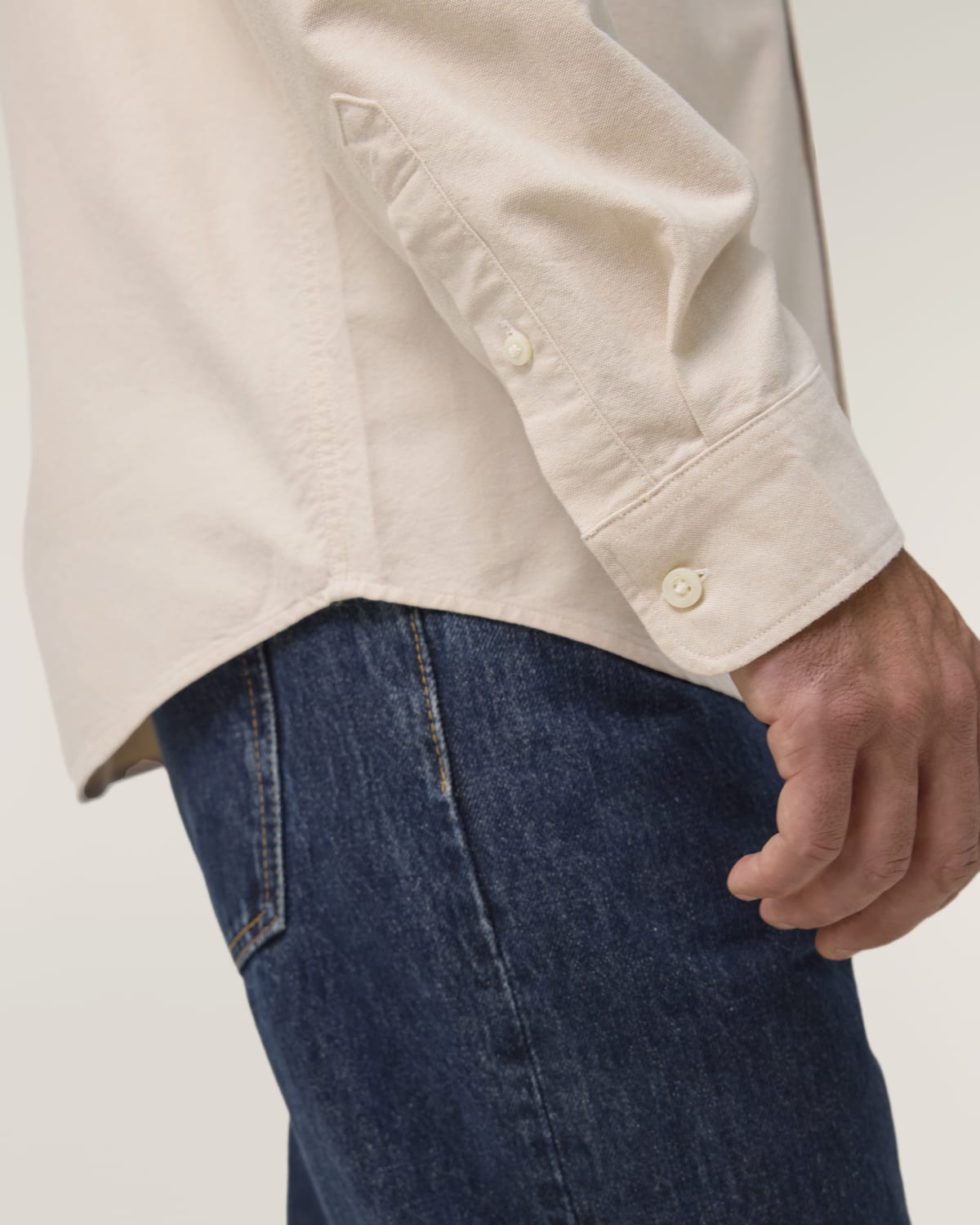 Chemise homme RIVHEX® Oxford en coton-bio brodé