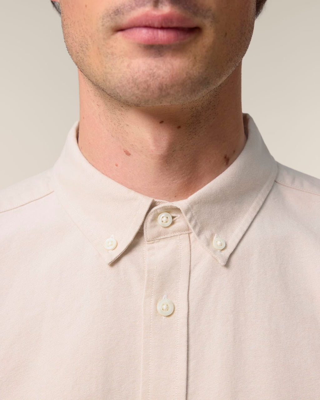 Chemise homme RIVHEX® Oxford en coton-bio brodé