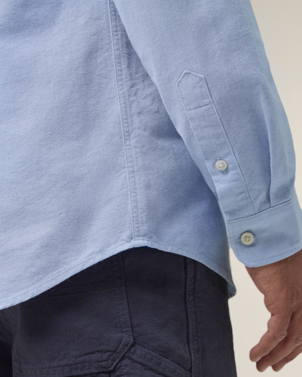 Chemise homme RIVHEX® Oxford en coton-bio brodé