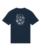 T-shirt RIVHEX Fleurs de Rivage en coton bio unisexe – coloris marine