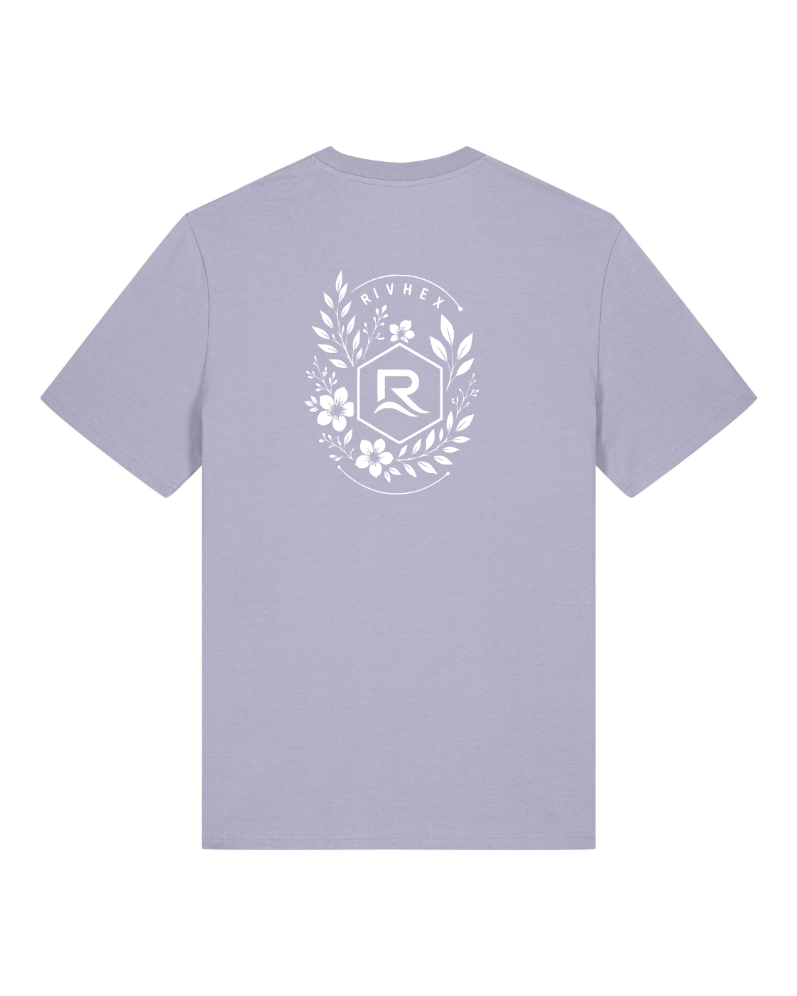 T-shirt RIVHEX Fleurs de Rivage en coton bio unisexe – coloris violet