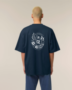 T-shirt RIVHEX Fleurs de Rivage oversize en coton bio – vue dos mannequin