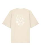 T-shirt RIVHEX Fleurs de Rivage oversize en coton bio – coloris crème