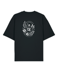 T-shirt RIVHEX Fleurs de Rivage oversize en coton bio – coloris noir