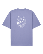 T-shirt RIVHEX Fleurs de Rivage oversize en coton bio – coloris violet