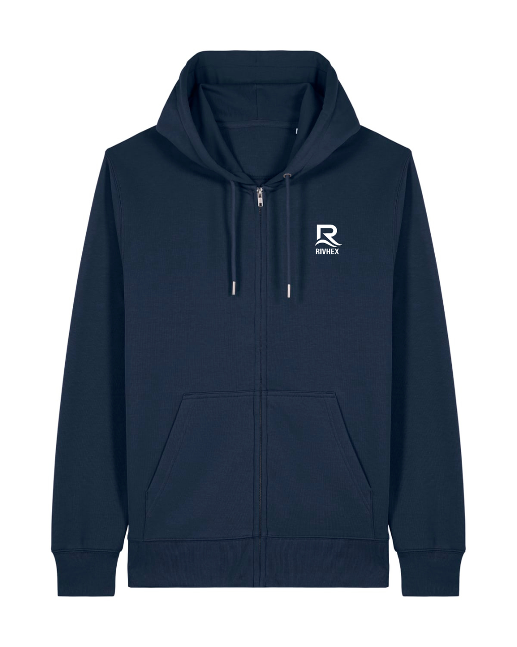 Veste à capuche RIVHEX Essentiel Riv en coton bio unisexe – coloris bleu