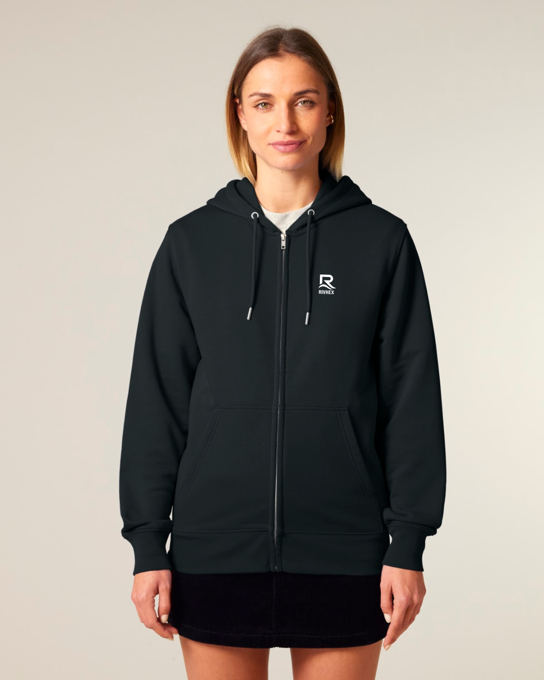 Veste à capuche RIVHEX Essentiel Riv en coton bio unisexe – duo de coloris
