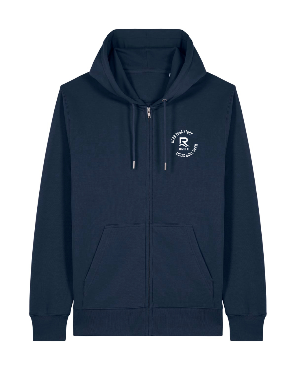 Veste à capuche RIVHEX Urban-Riv en coton bio unisexe – coloris bleu