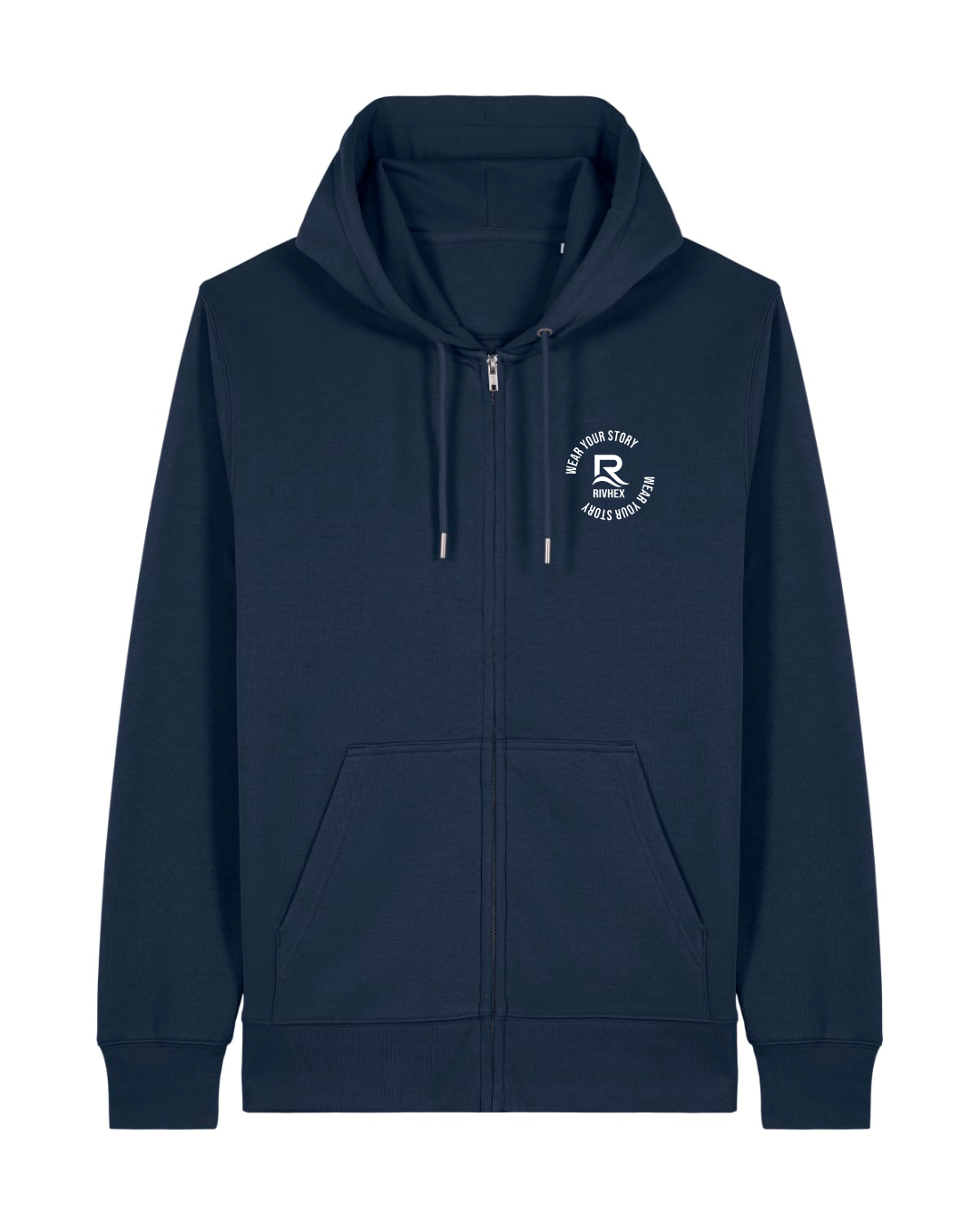 Veste à capuche RIVHEX Urban-Riv en coton bio unisexe – coloris bleu