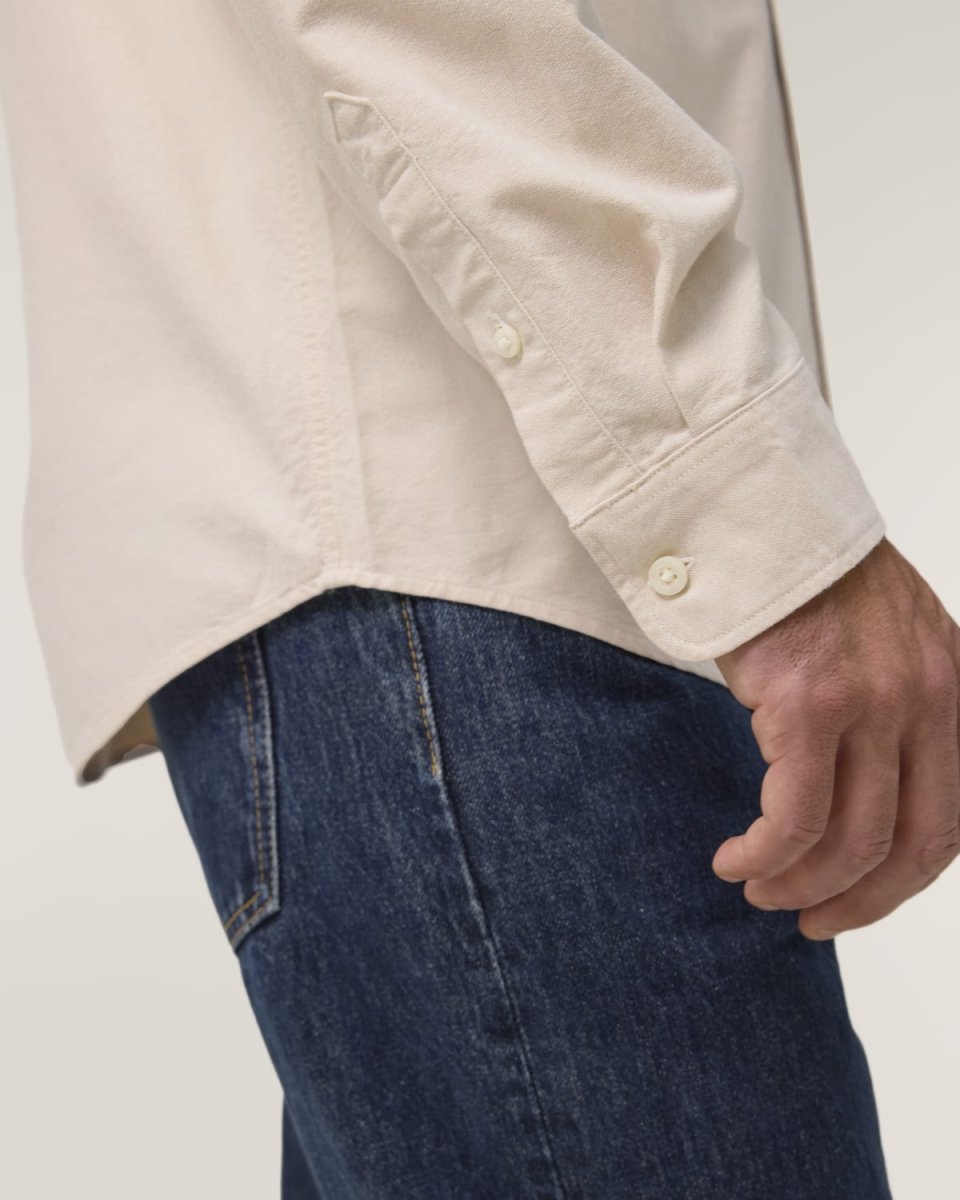 Chemise homme RIVHEX® Oxford en coton-bio brodée - RIVHEX SHOP