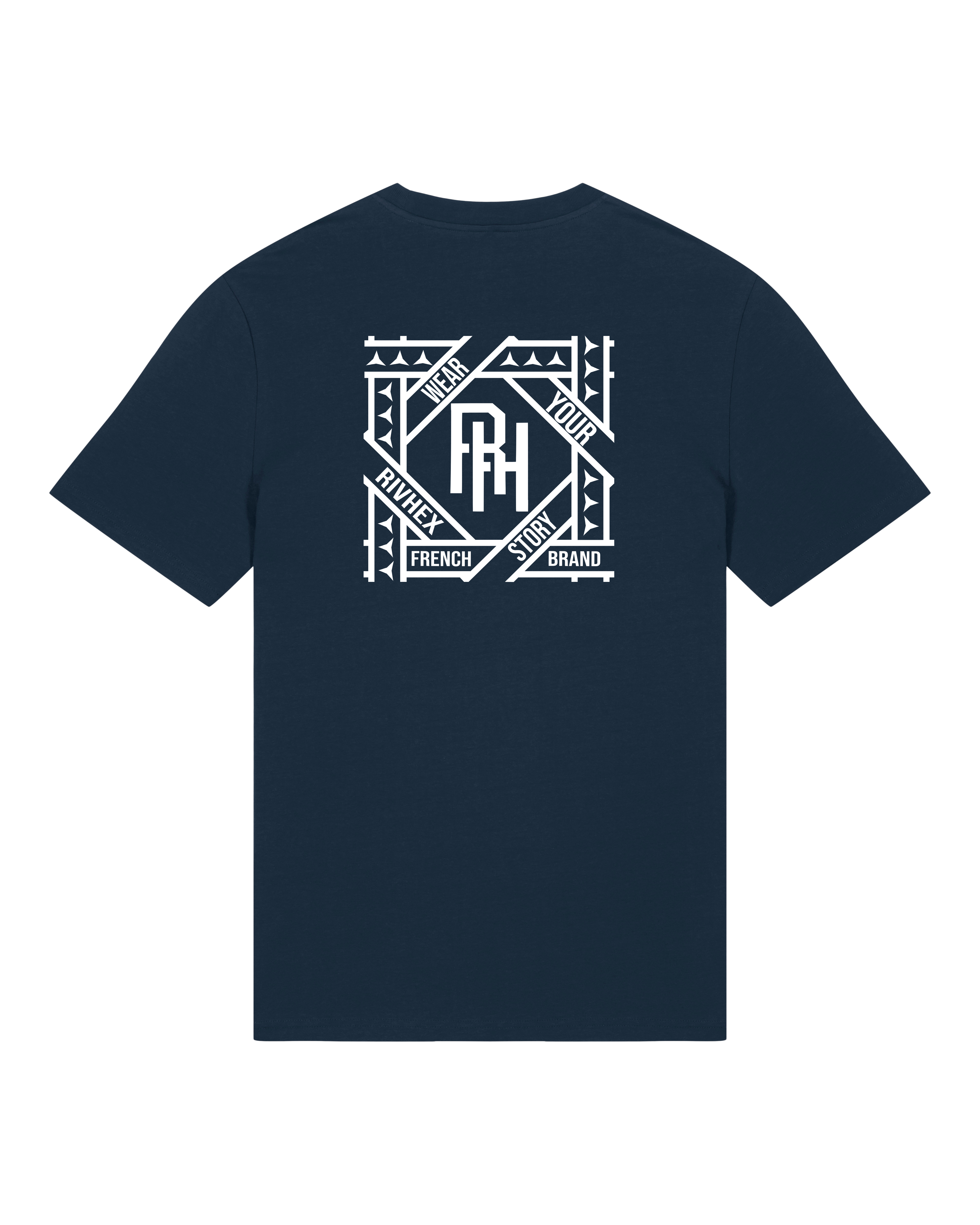 T-shirt RIVHEX Hexaflow en coton bio unisexe – coloris bleu