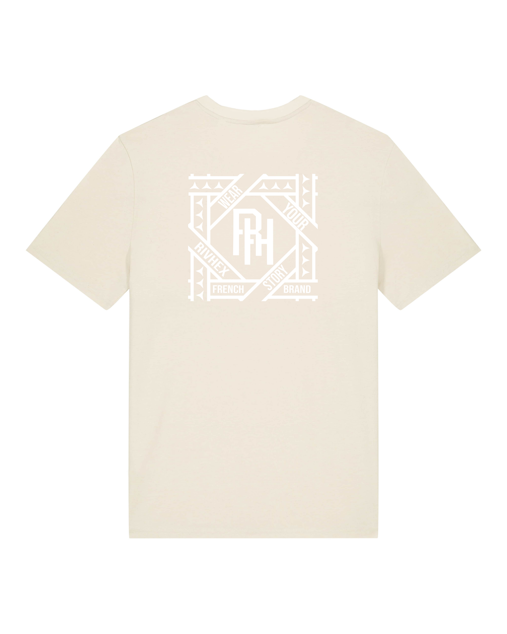 T-shirt RIVHEX Hexaflow en coton bio unisexe – coloris crème