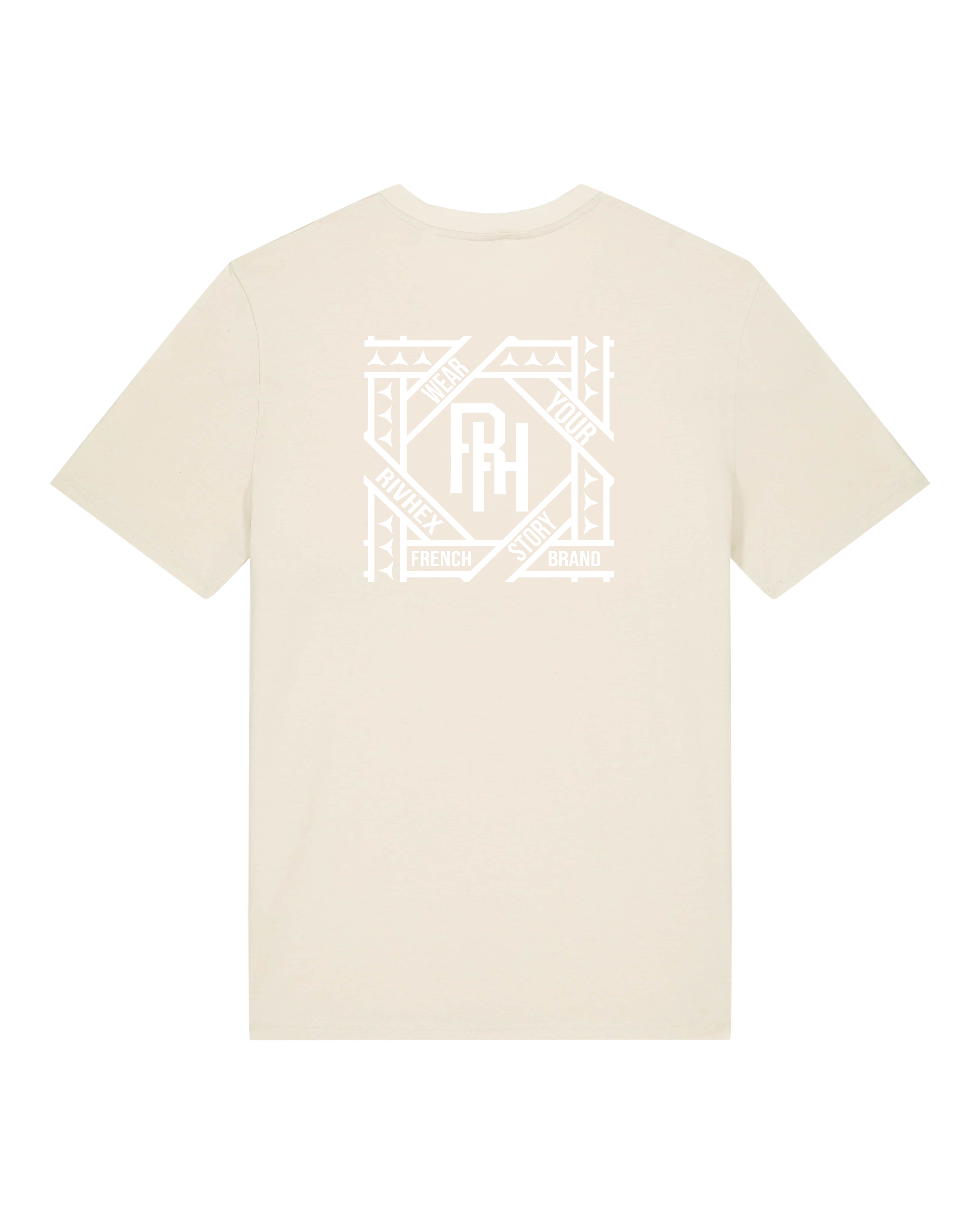 T-shirt RIVHEX Hexaflow en coton bio unisexe – coloris crème