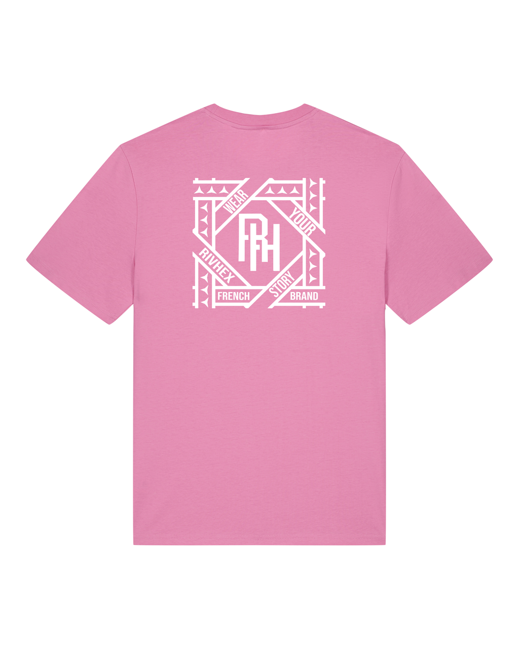 T-shirt RIVHEX Hexaflow en coton bio unisexe – coloris rose