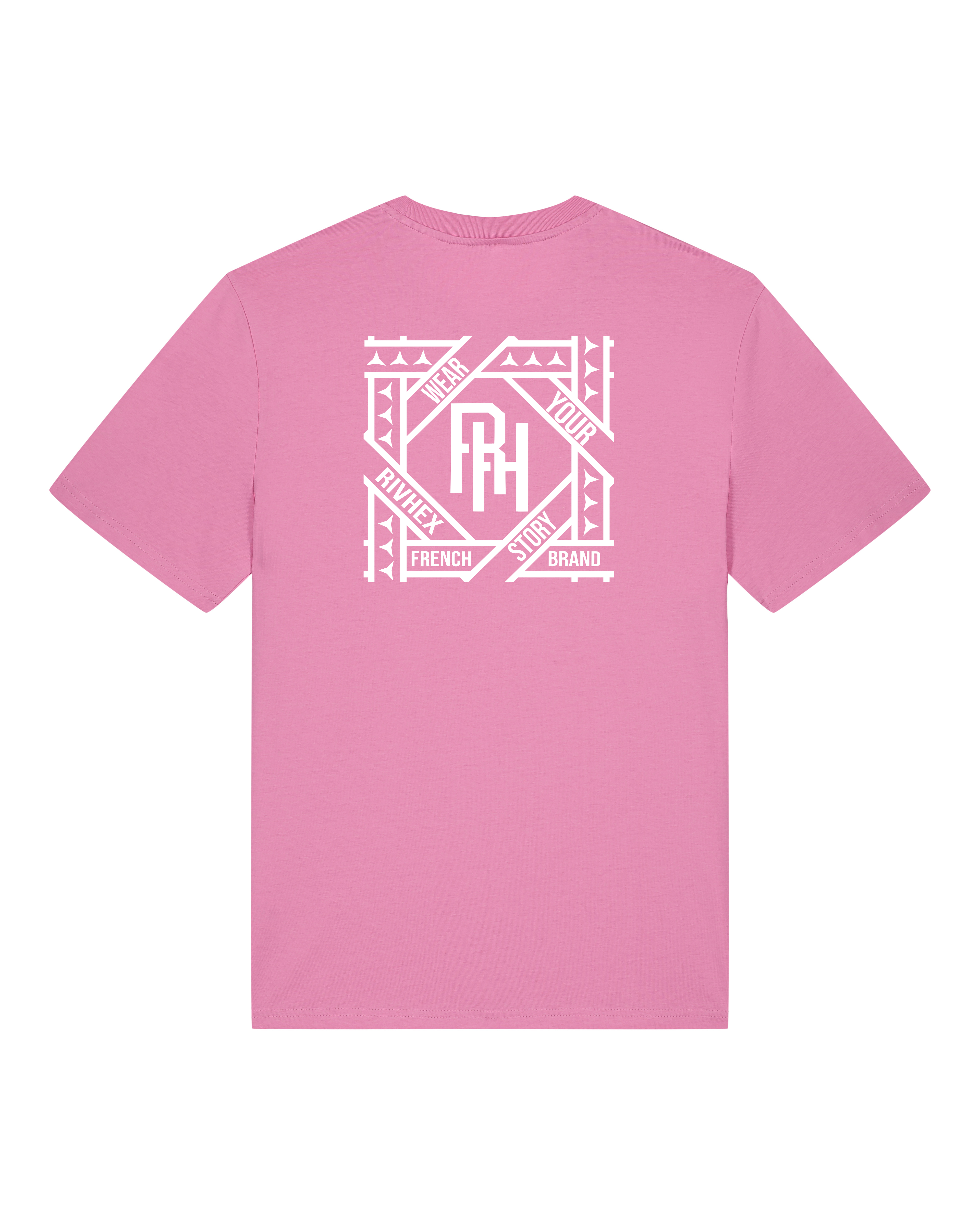 T-shirt RIVHEX Hexaflow en coton bio unisexe – coloris rose