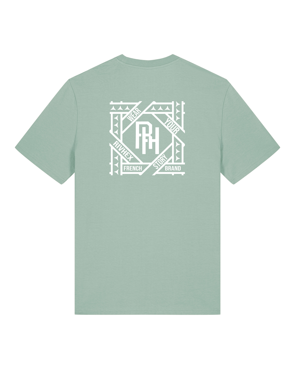 T-shirt RIVHEX Hexaflow en coton bio unisexe – coloris vert olive