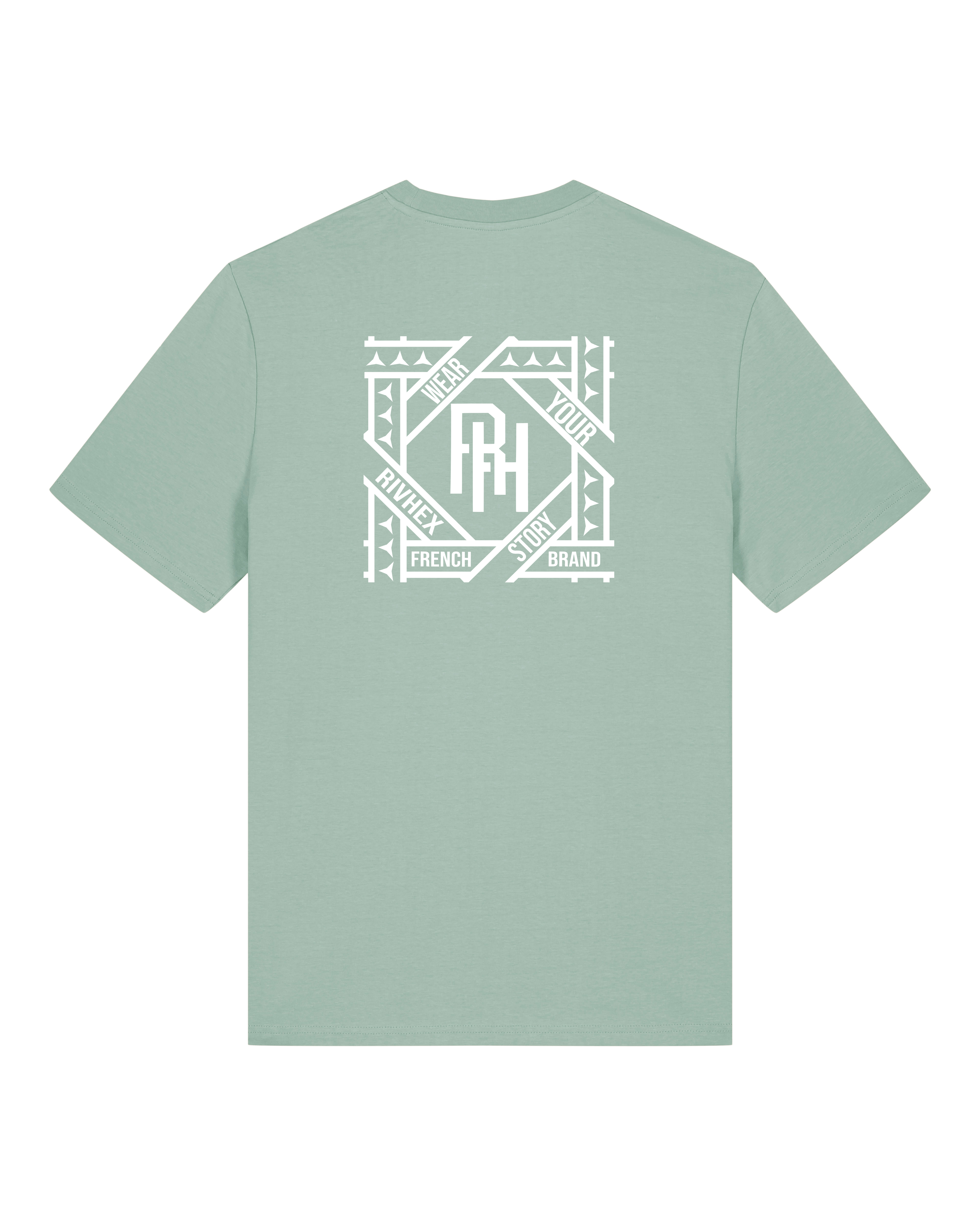 T-shirt RIVHEX Hexaflow en coton bio unisexe – coloris vert olive