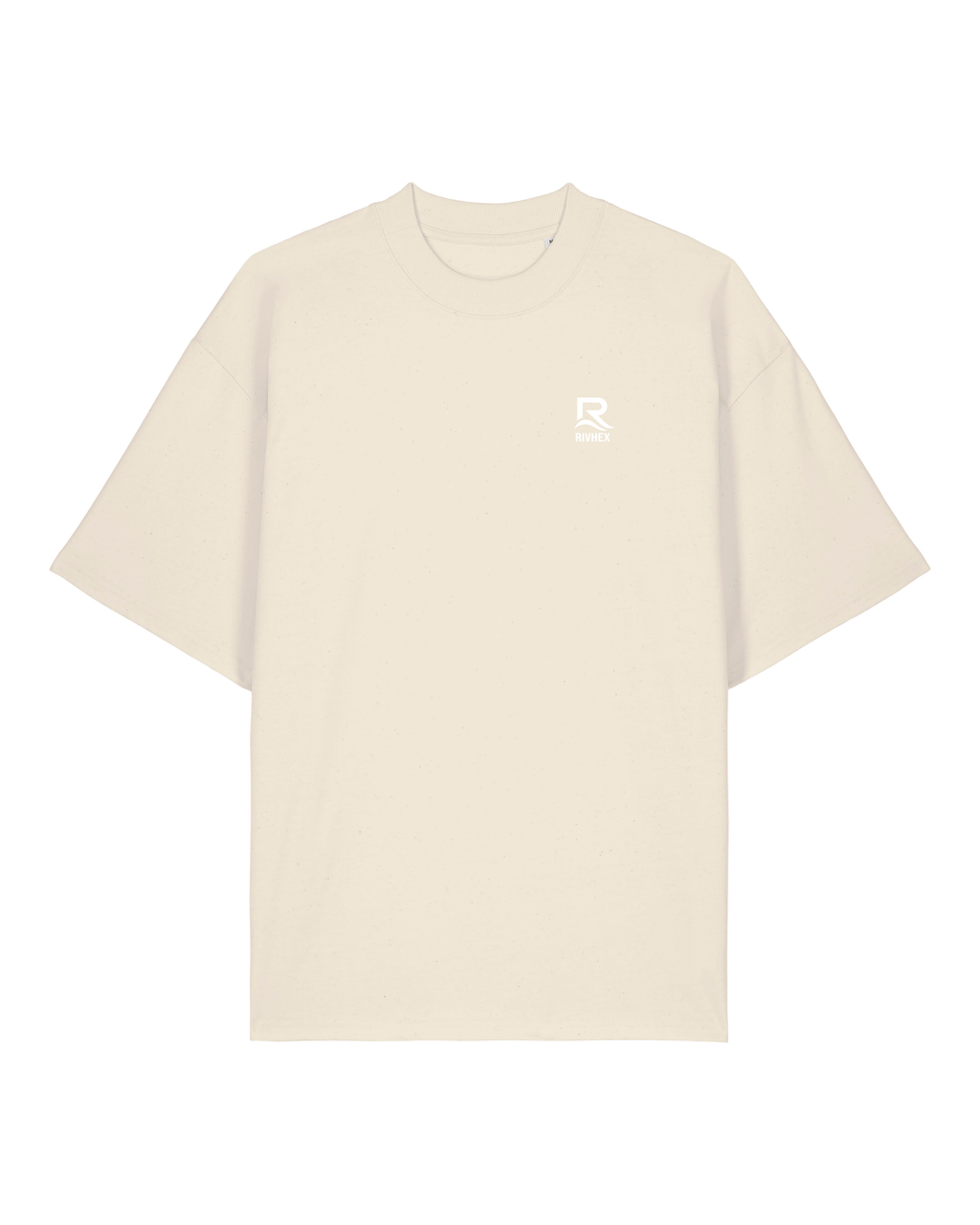 T-shirt RIVHEX Fleurs de Rivage oversize en coton bio – coloris crème
