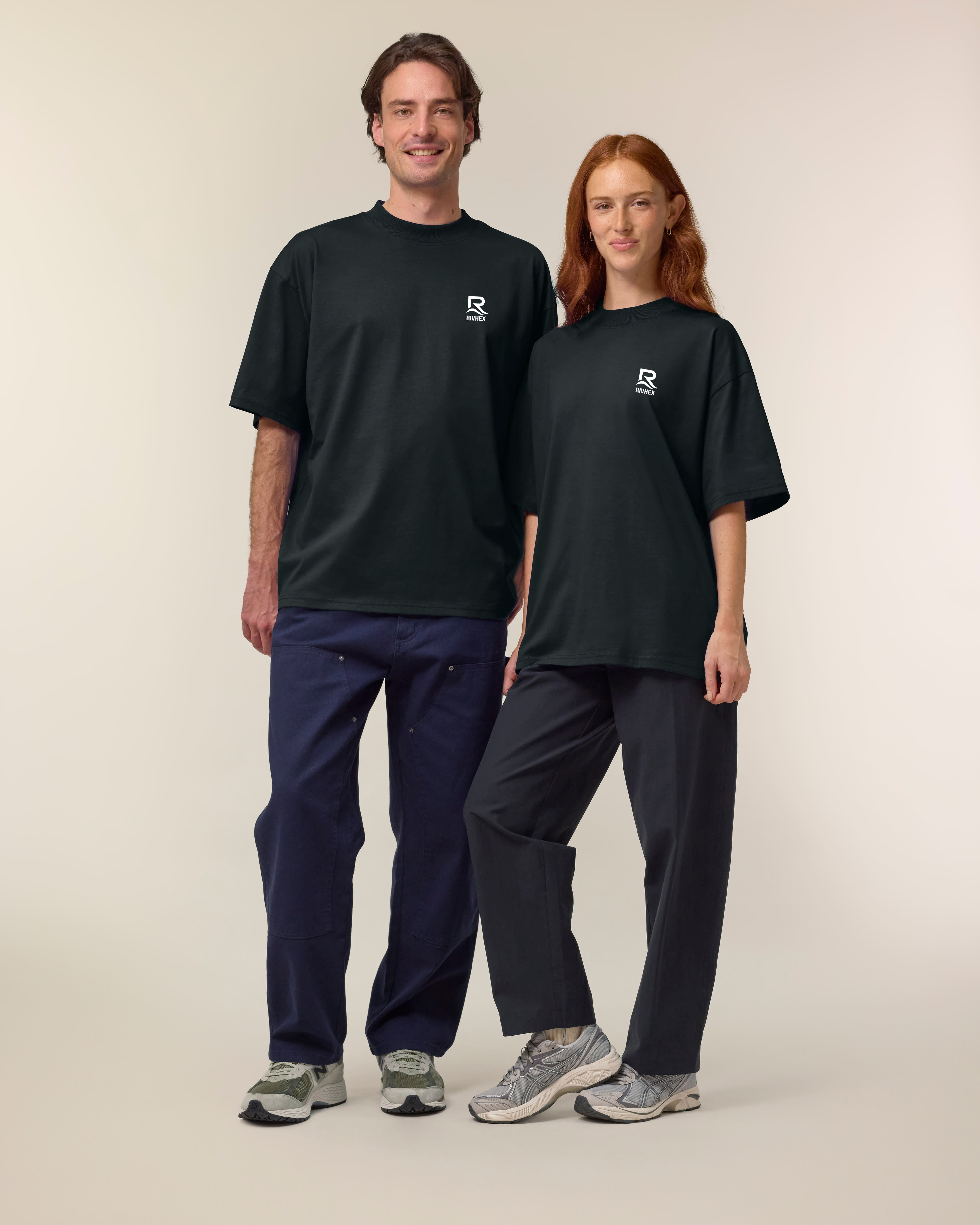 T-shirt RIVHEX Oversize en coton-bio unisexe " Riv&Chill "