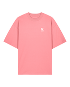 T-shirt RIVHEX Fleurs de Rivage oversize en coton bio – coloris rose