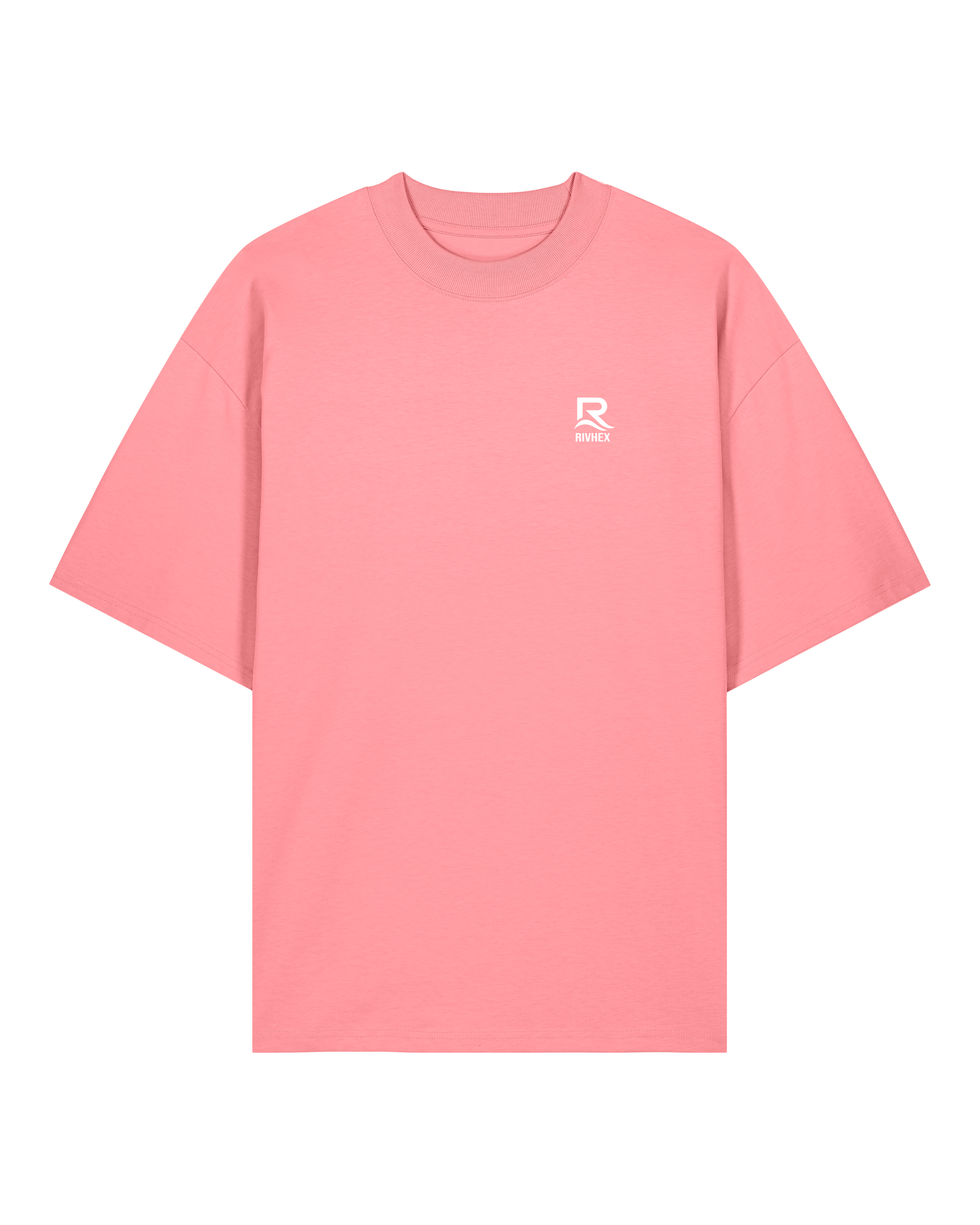 T-shirt RIVHEX Fleurs de Rivage oversize en coton bio – coloris rose
