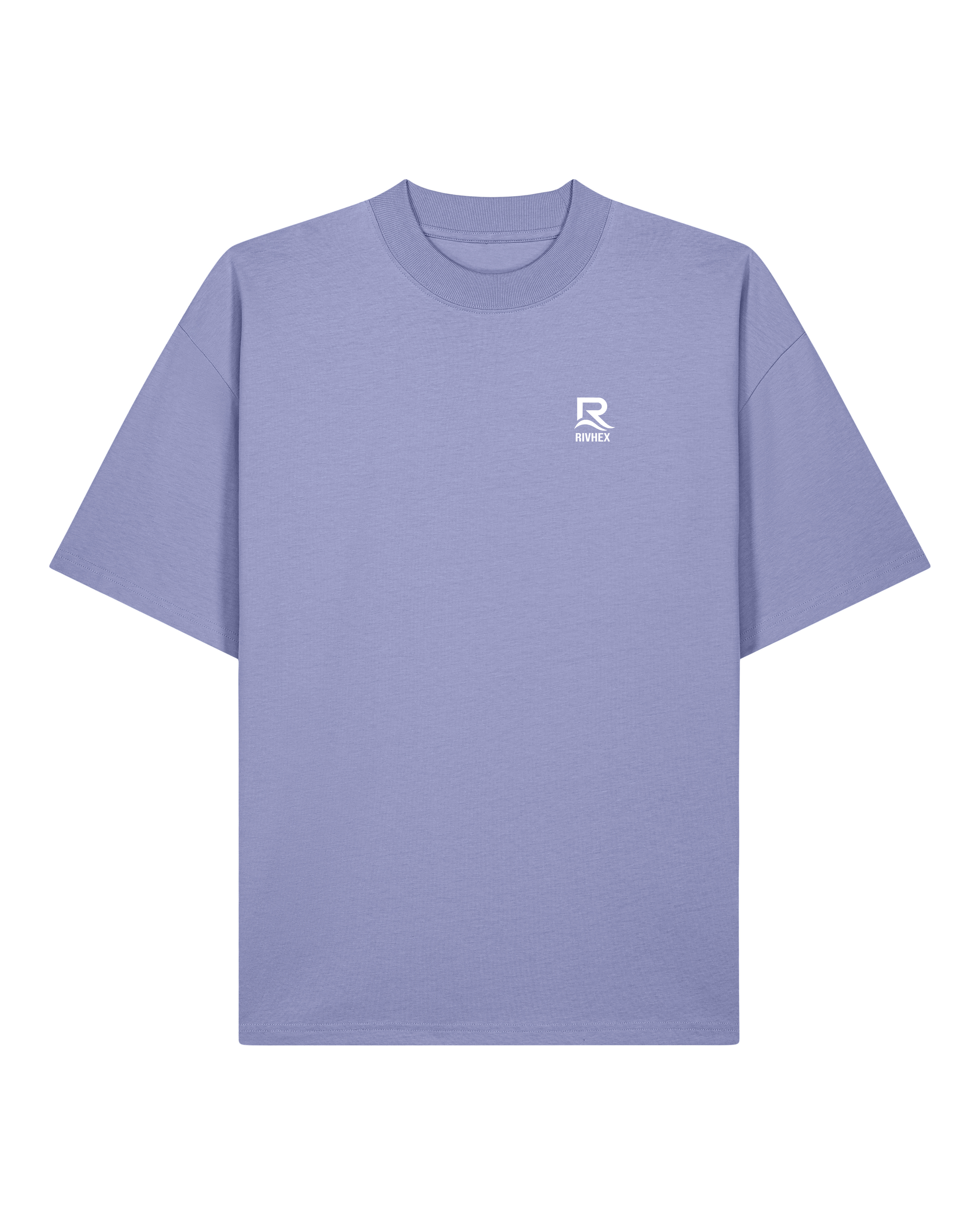 T-shirt RIVHEX Fleurs de Rivage oversize en coton bio – coloris violet