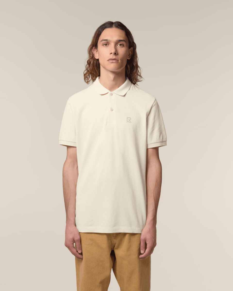 Polo homme RIVHEX® en coton-bio brodé coeur - RIVHEX SHOP