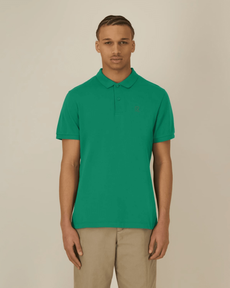 Polo homme RIVHEX® en coton-bio brodé coeur - RIVHEX SHOP