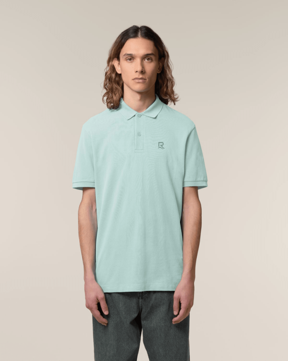 Polo homme RIVHEX® en coton-bio brodé coeur - RIVHEX SHOP