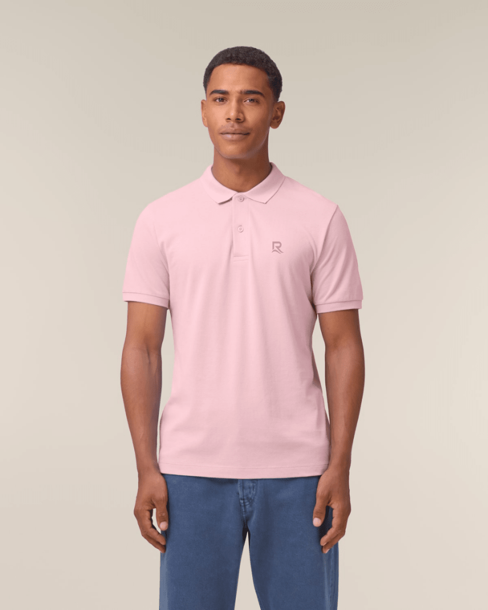 Polo homme RIVHEX® en coton-bio brodé coeur - RIVHEX SHOP