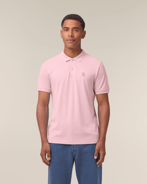 Polo homme RIVHEX® en coton-bio brodé coeur - RIVHEX SHOP