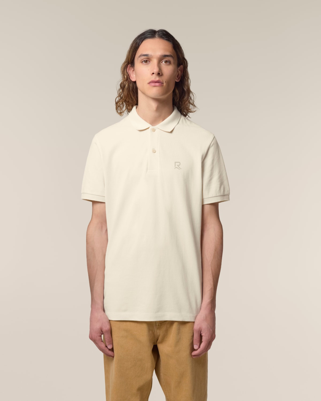 Polo homme RIVHEX® en coton-bio brodé coeur