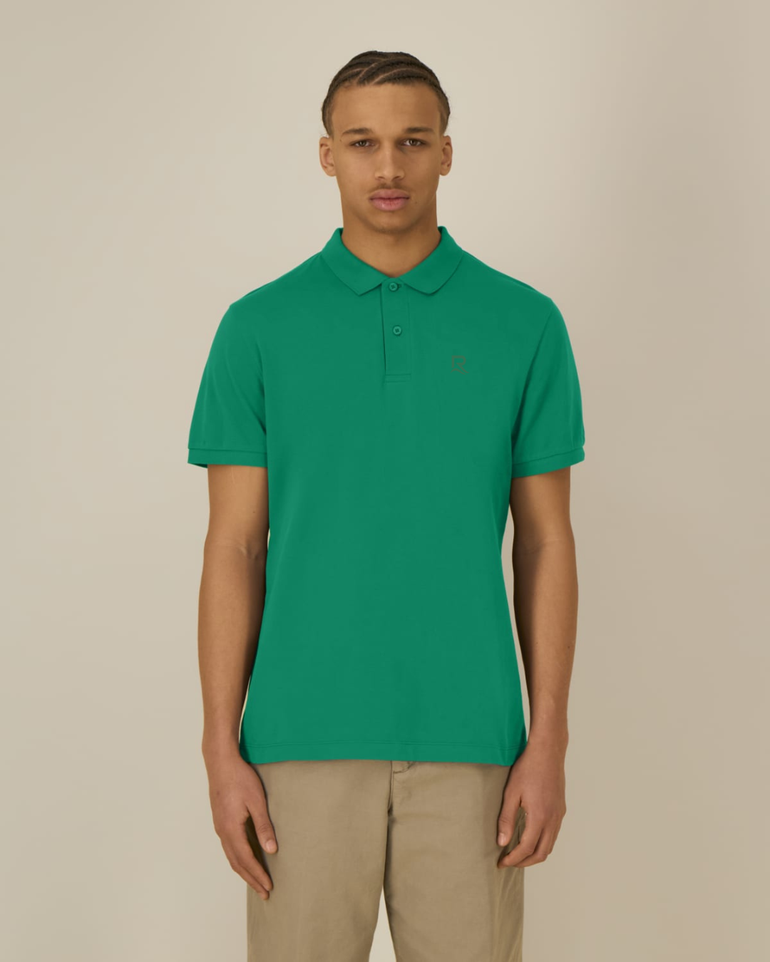Polo homme RIVHEX® en coton-bio brodé coeur