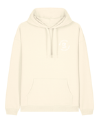 Sweat à capuche RIVHEX Hexahood oversize en coton bio – coloris crème