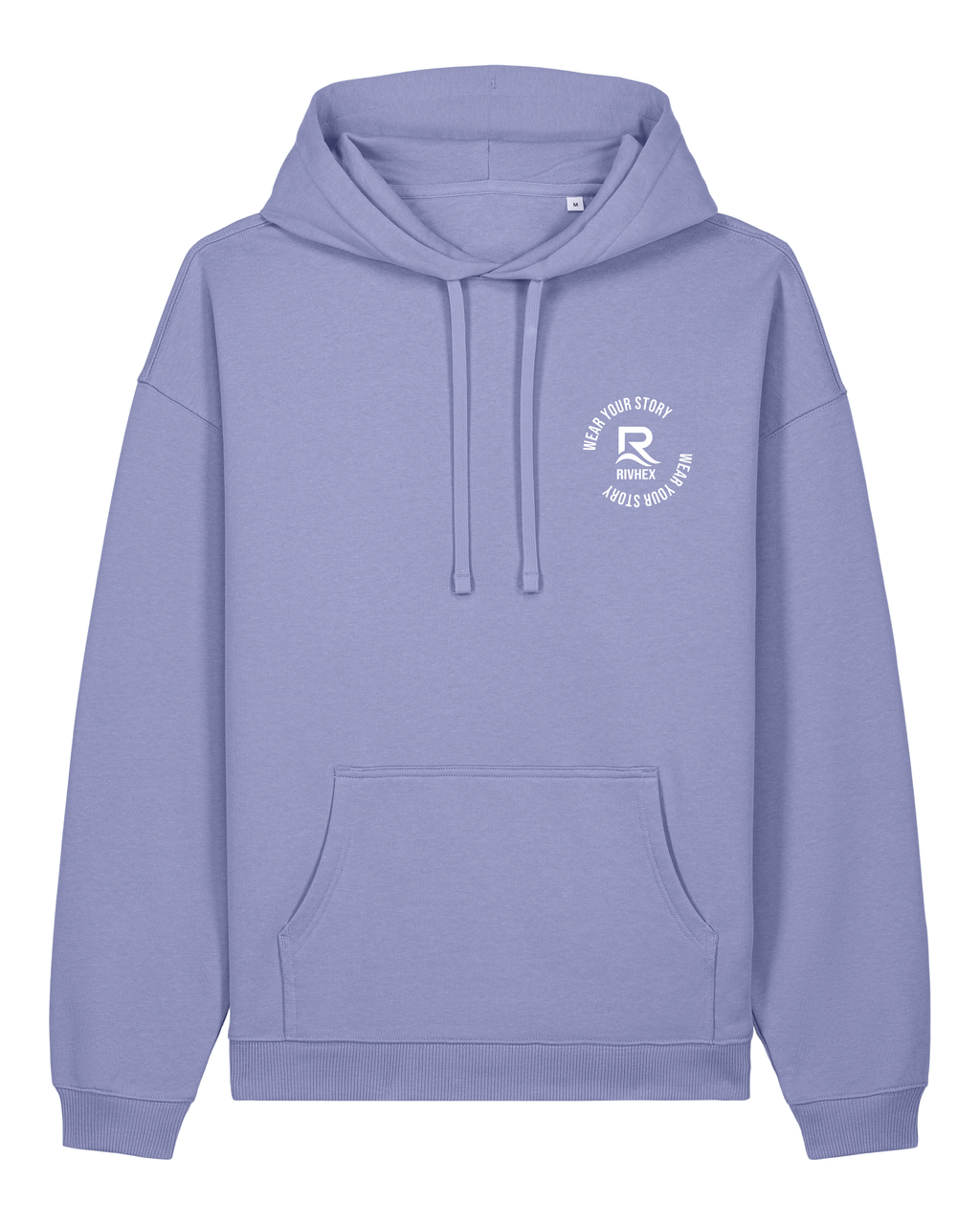 Sweat à capuche RIVHEX Hexahood oversize en coton bio – coloris violet