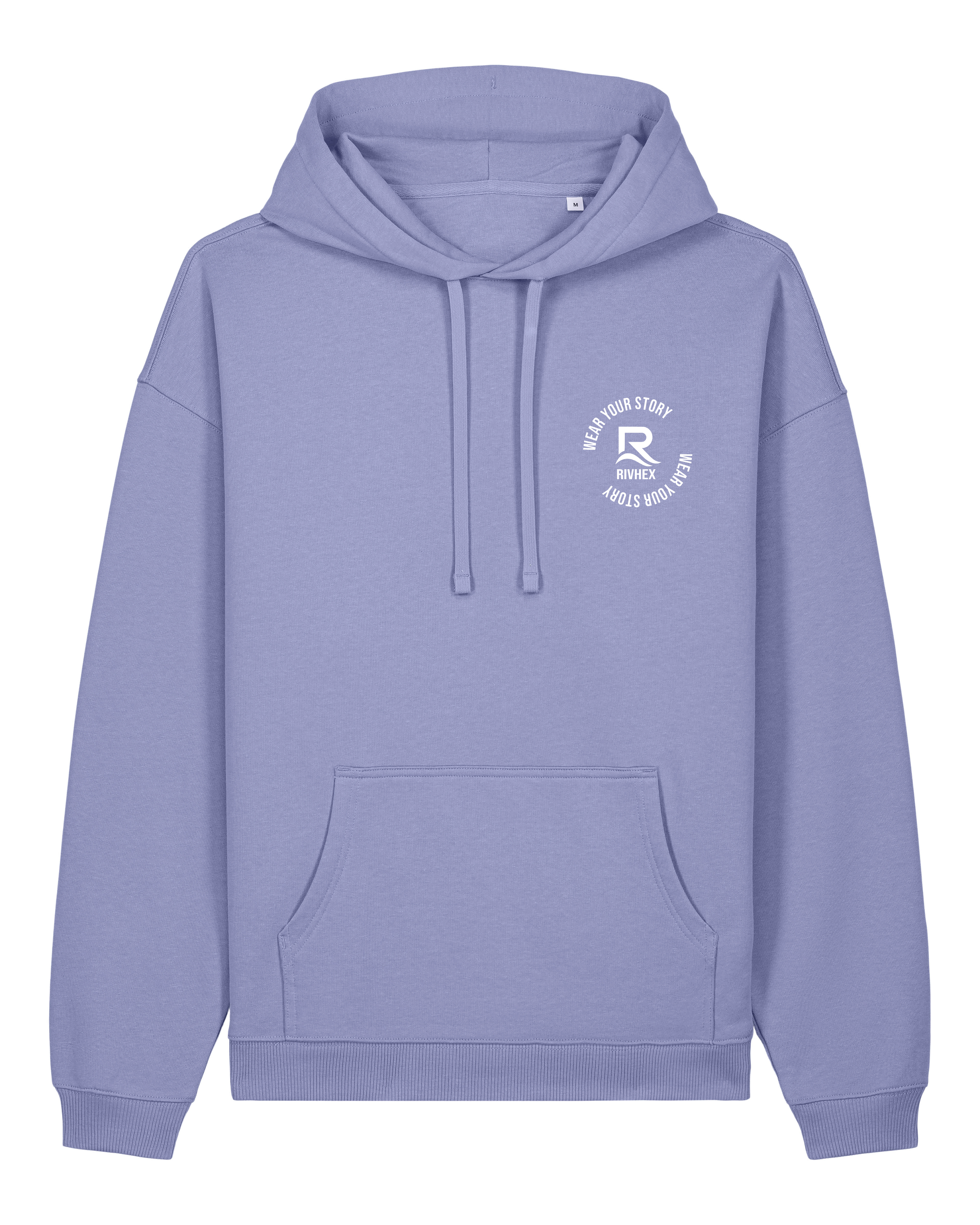 Sweat à capuche RIVHEX Hexahood oversize en coton bio – coloris violet