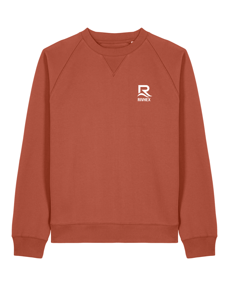 Sweat unisexe RIVHEX® Rivage coloris bronze, col rond, manches raglan, éco-responsable