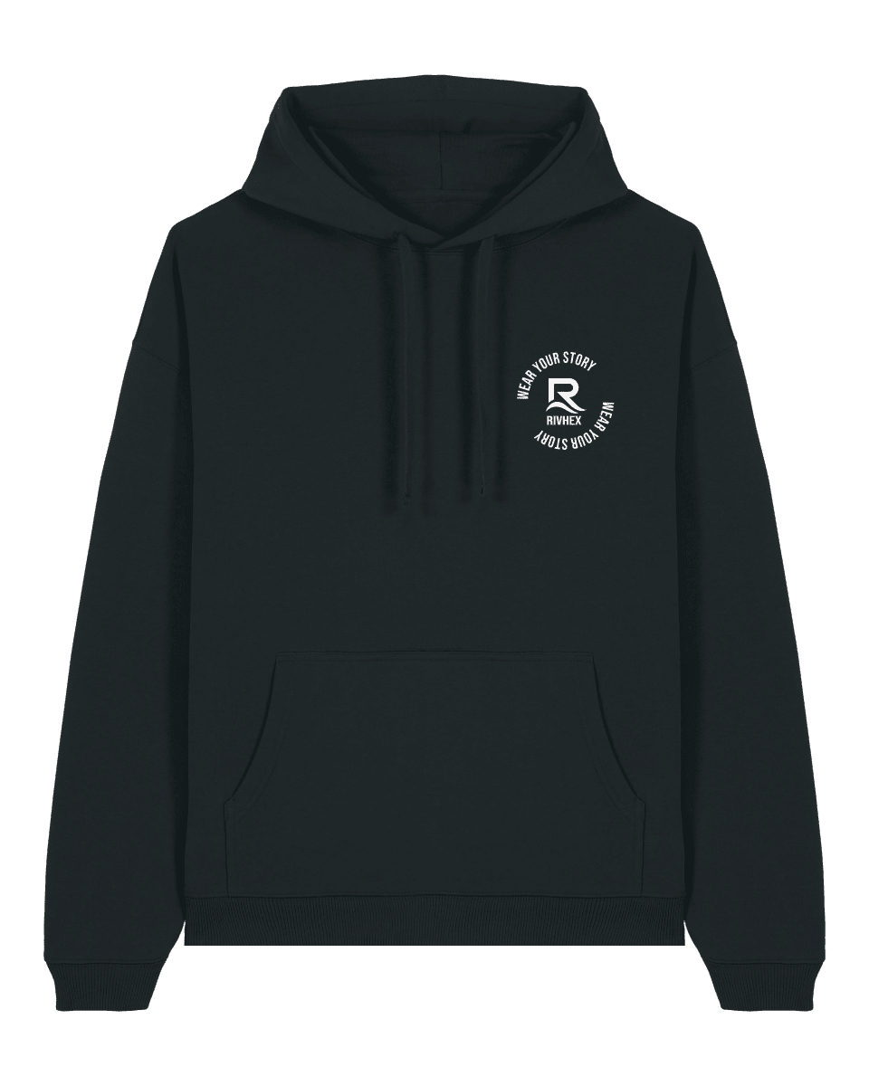 Sweat-shirt à capuche RIVHEX® unisexe en coton-bio "Hexahood" - RIVHEX SHOP