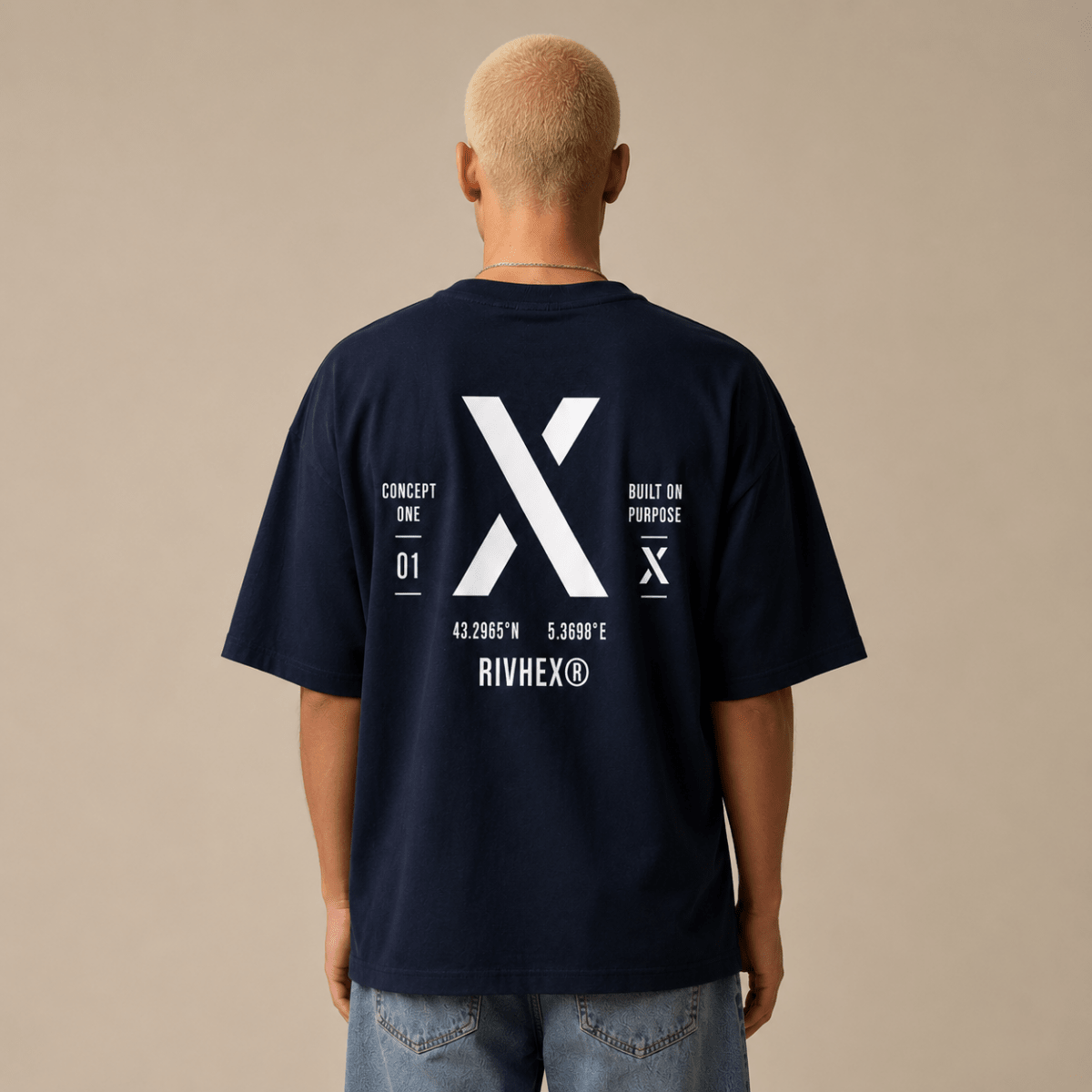 T-shirt RIVHEX® en coton-bio unisexe " Concept one X " - RIVHEX SHOP