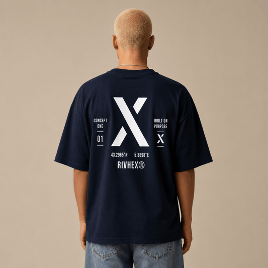 T-shirt RIVHEX® en coton-bio unisexe " Concept one X " - RIVHEX SHOP