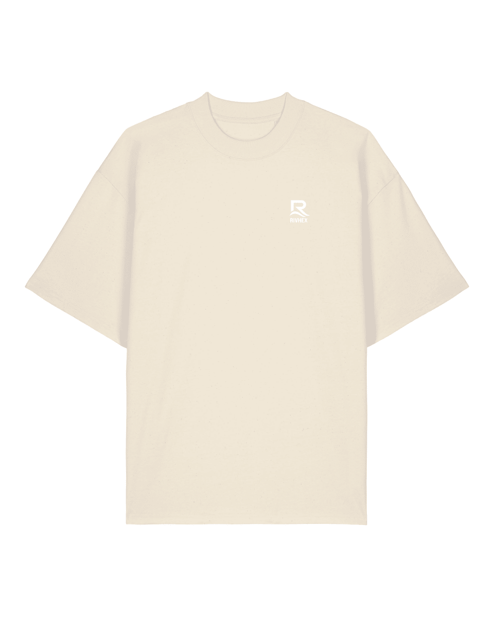 T-shirt RIVHEX® Oversize en coton-bio unisexe Fleurs de Rivage - RIVHEX SHOP
